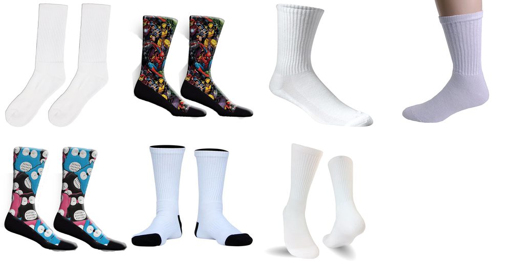 blank sublimation socks